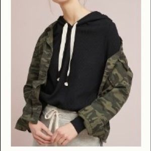 Anthropologie Postmark Hoodie Ribbed Long Sleeve